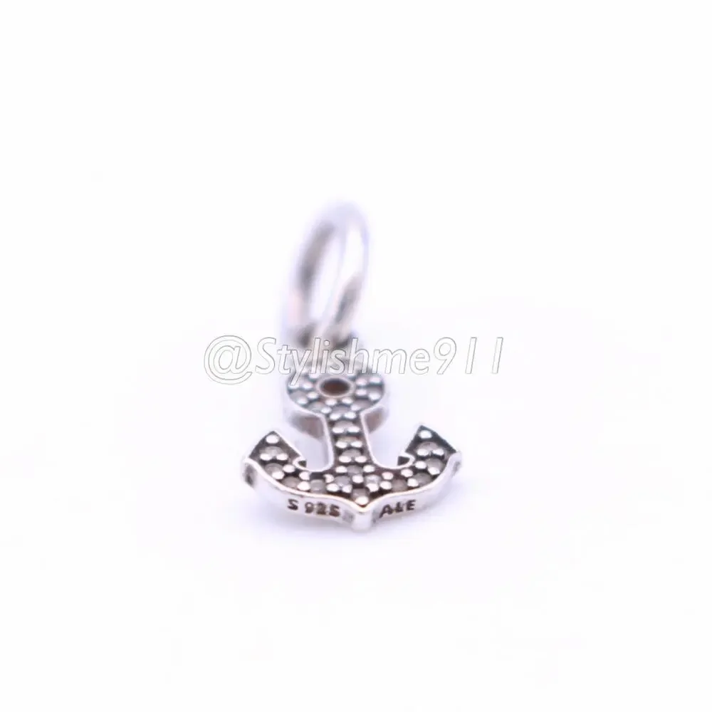 Authentic PANDORA Retired Anchor Dangle with Zirconia